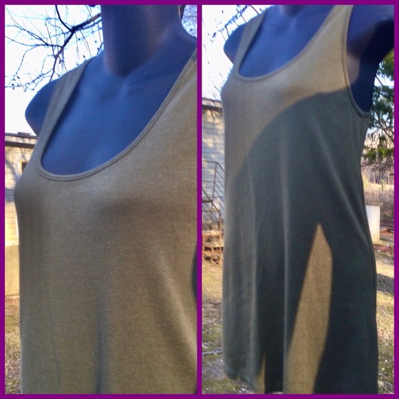 Olive Maternity Tank, sz L ? - Picture 3 of 4